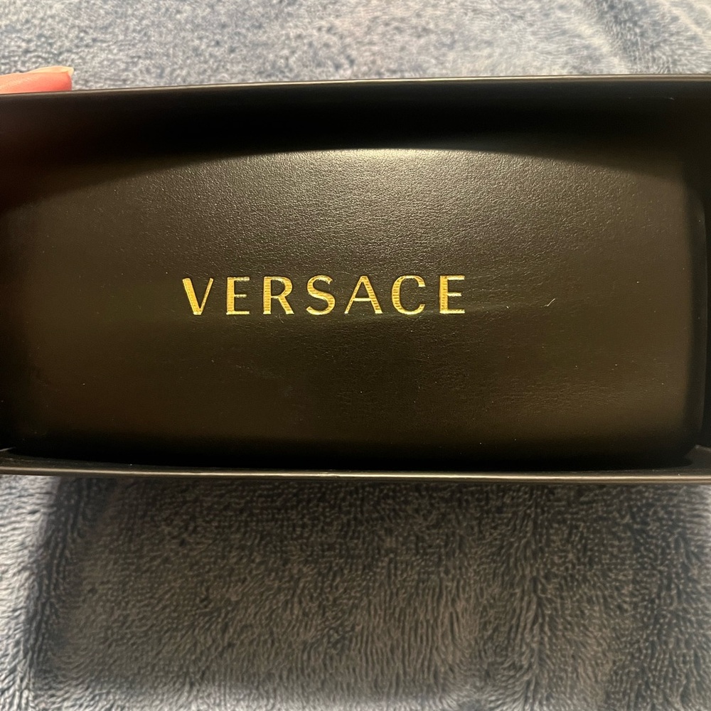 Versace Black and Gold Sunglasses Case